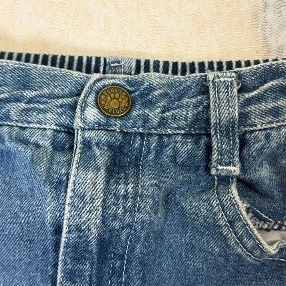 Vintage Nick Jr Blues Clues Denim Skirt Girls Size 4/5 Embroidered‎ Blue Dog